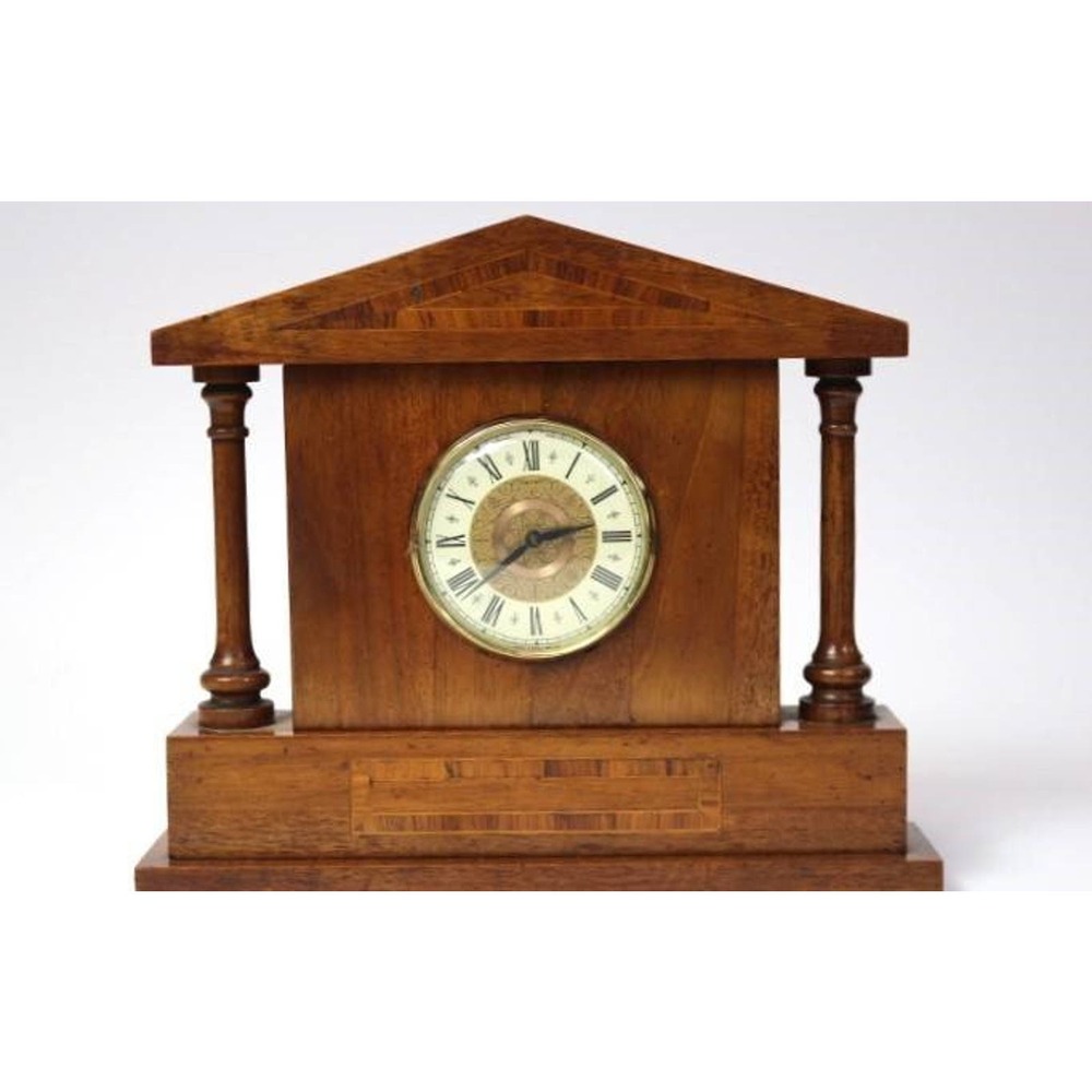 Beautiful Large Wooden Antique Mantle Clock by Smiths, Made in England.